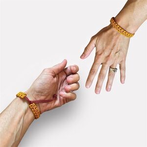 95 Paracord Bracelet NEW Unisex Goldenrod Yellow Crimson Red Handmade USA